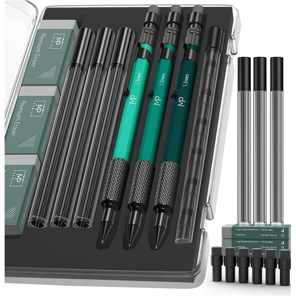 Mr. Pen- Metal Mechanical Pencils Set with Lead and Eraser Refills