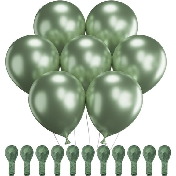 Mr. Pen- Metallic Balloons, 12 Inch, 54 Pack, Metallic Green