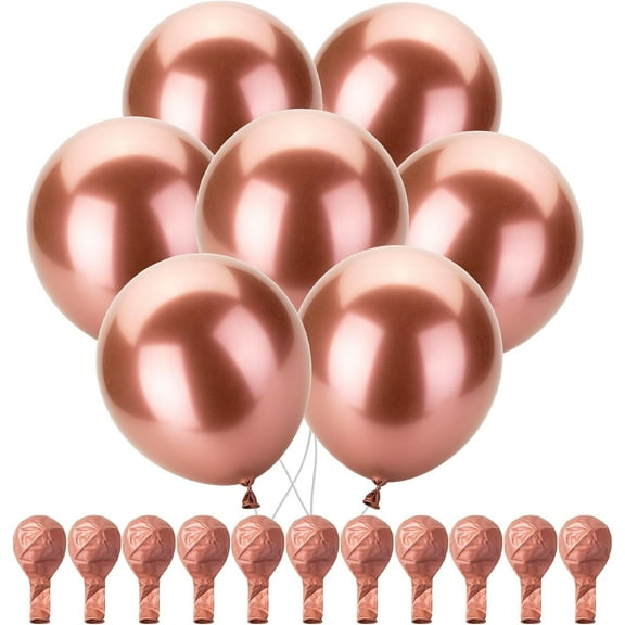 Mr. Pen- Metallic Balloons, 12 Inch, 54 Pack, Metallic Rose Gold Balloons, Balloons for Birthday Party