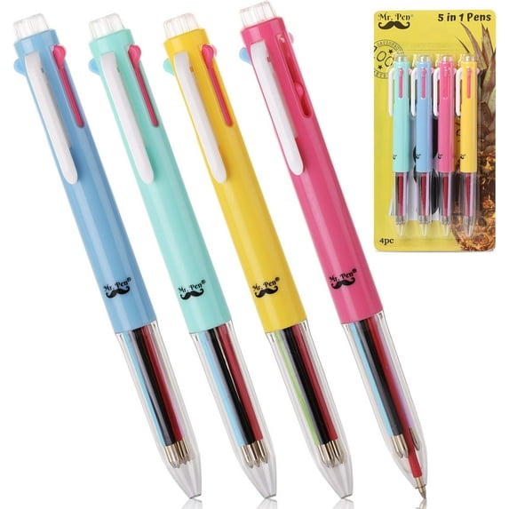 Mr. Pen Multicolor Pens, Colored Pen, 4 Pack