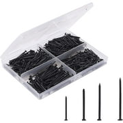 Mr. Pen- Nail Assortment Kit, 600 Pcs, 4 Sizes, Black, Small Nails, Nails for Hanging Pictures