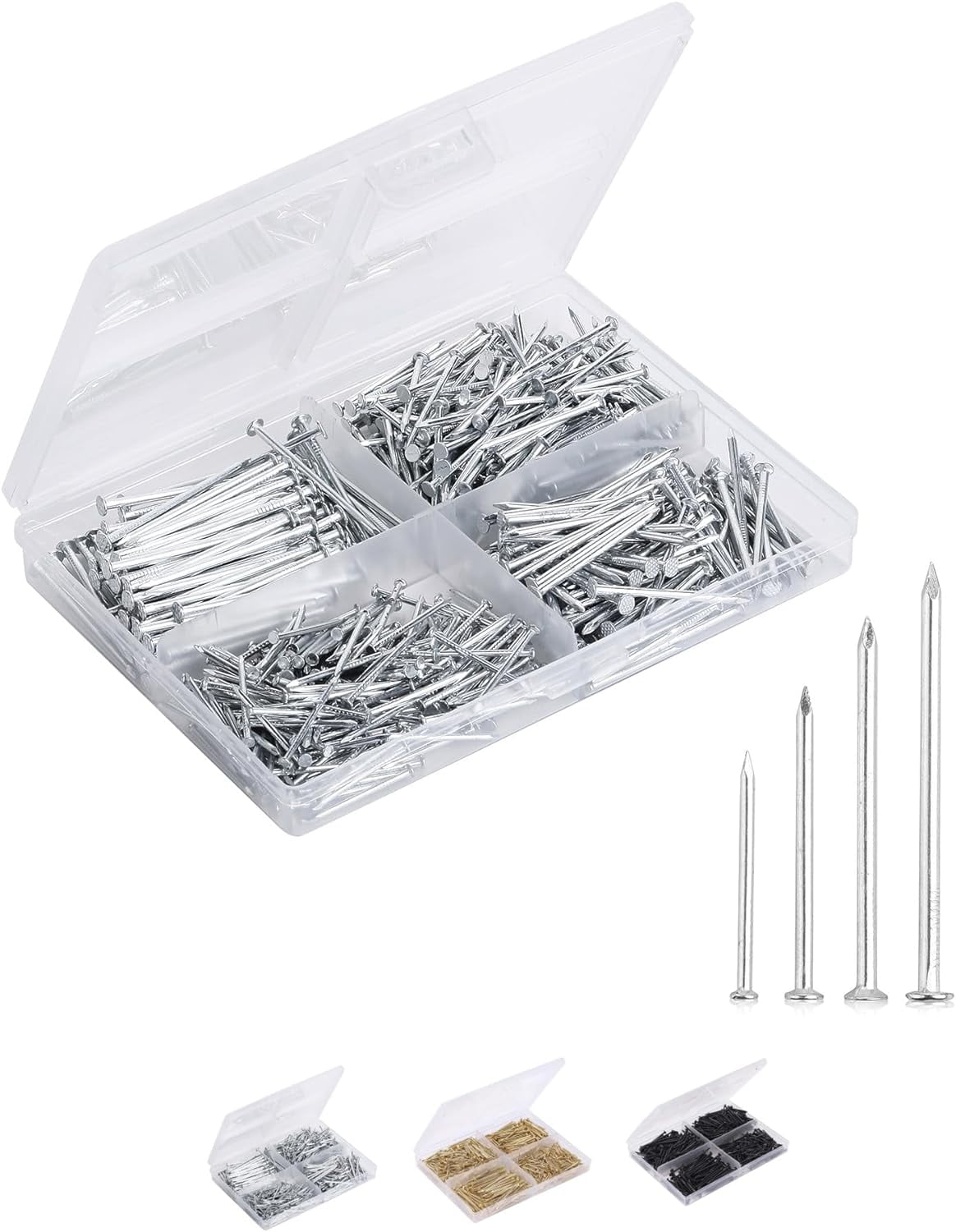 Mr. Pen Nail Assortment Kit 600pc Small Nails Nails Nails for Hanging Pictures Picture Hanging Nails Finishing Nails