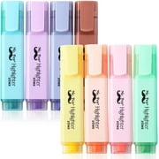 Mr. Pen No Smear Highlighters, Chisel-Point, Assorted Colors, 8 Count