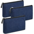 thumbnail image 1 of Mr. Pen- Pencil Case, Pencil Pouch, 3 Pack, Blue, Felt Fabric Pencil Case, Pen Bag, Pencil Pouch Small, Pen Case, School Supplies, 1 of 7