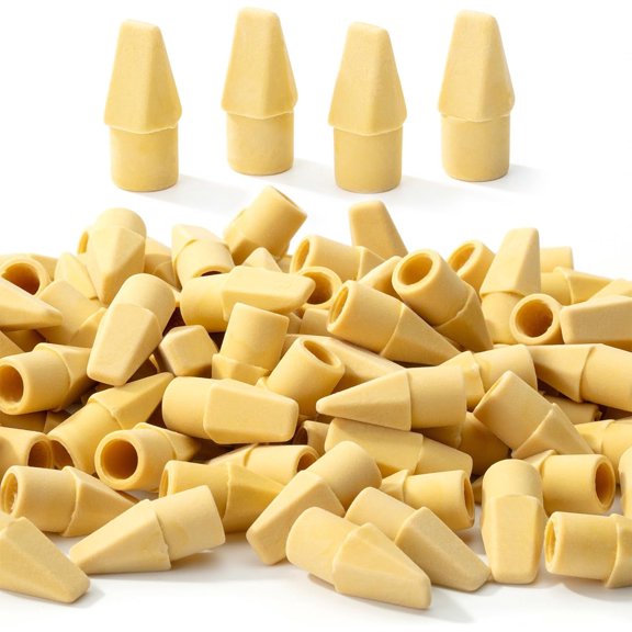 Mr. Pen- Pencil Erasers Toppers, 120 Pack, Yellow, Erasers for Pencils