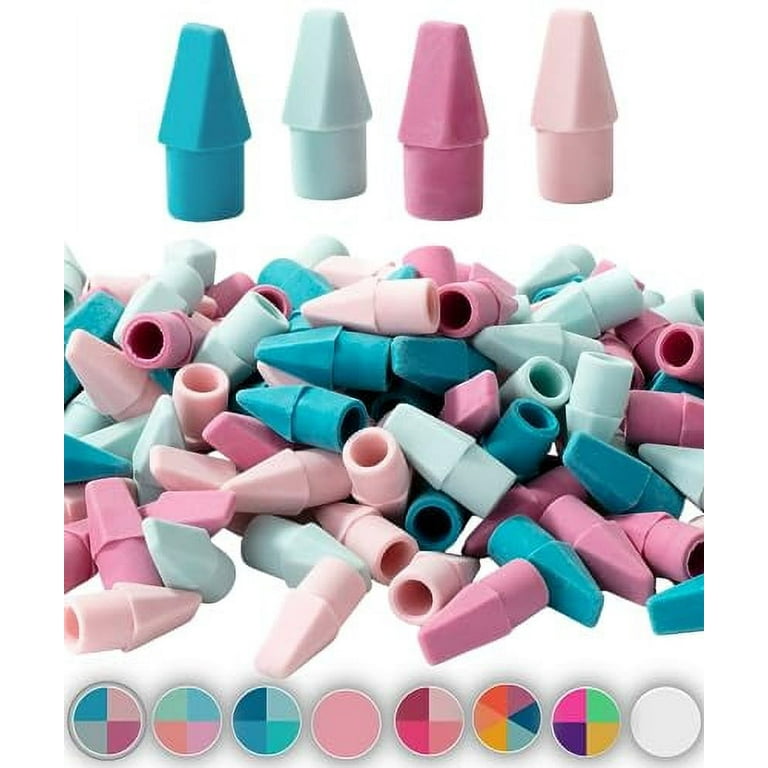 Mr. Pen- Pencil Erasers Toppers, 120Pack, Muted Pastel Colors, Erasers for Pencil, Pencil Top Erasers, Pencil Eraser, Eraser Pencil, Pencil Cap