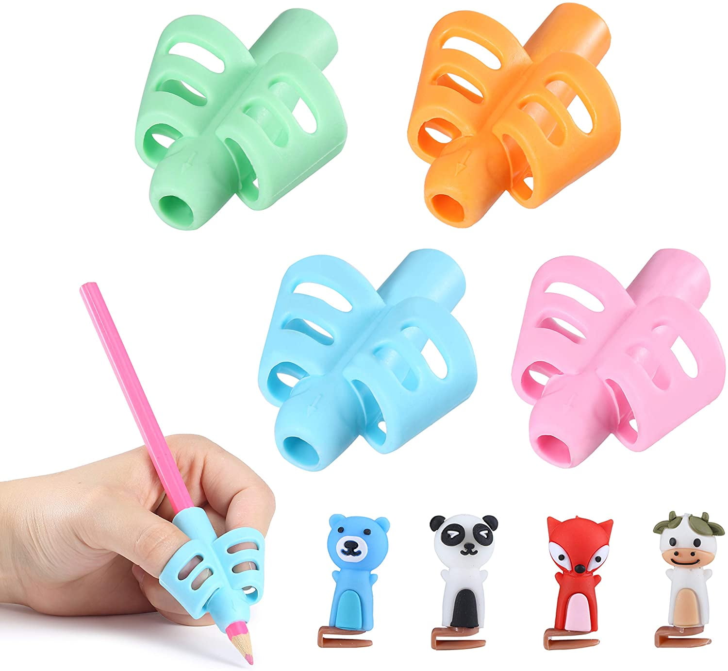 Mr. Pen- Pencil Grips for Kids Handwriting, 4 Pack, Pencil Grips, Pencil Grip, Kids Pencils Grip, School Supplies, Grip Pencils for Kids