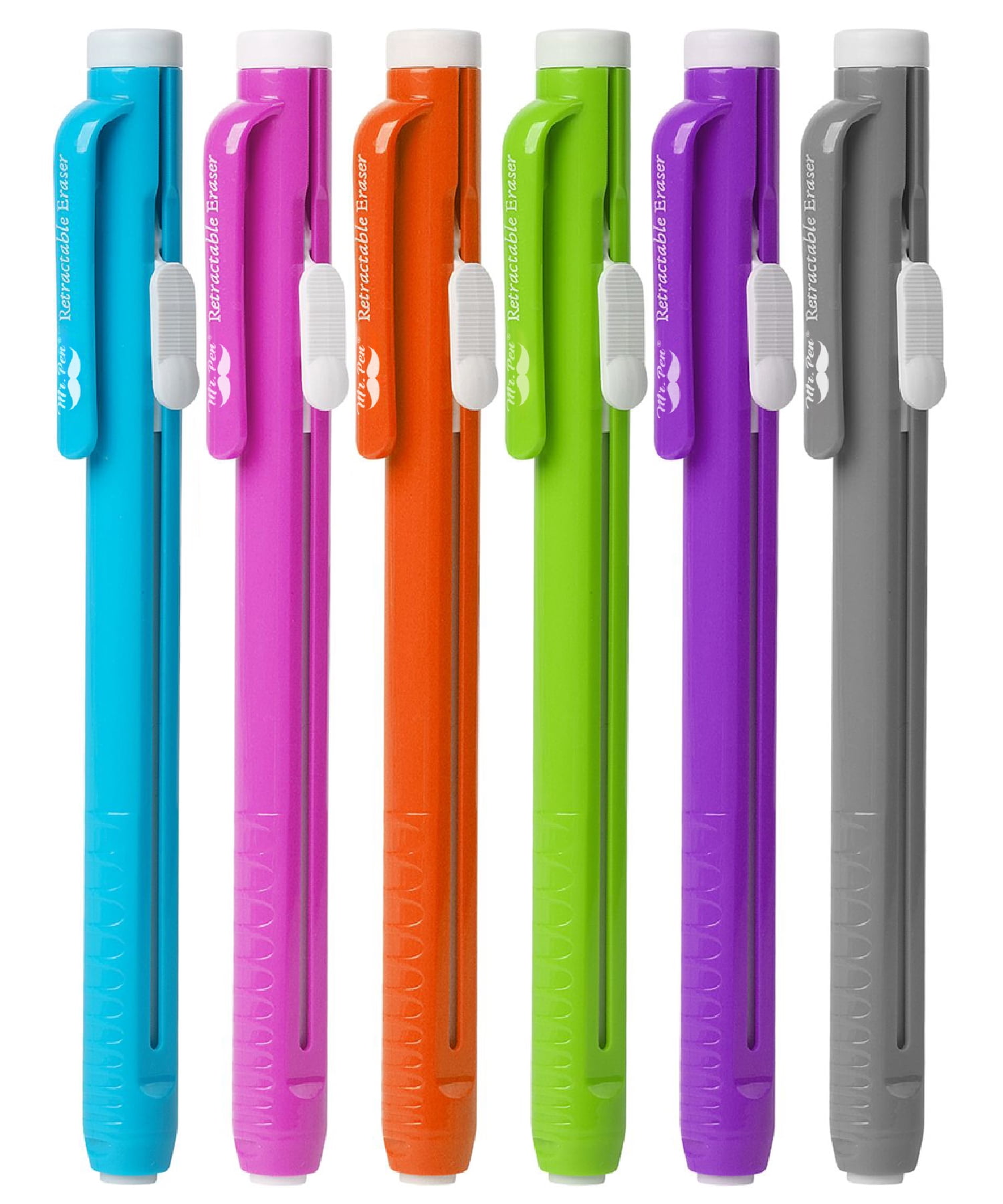 Mr. Pen Pencil Mechanical Eraser, Multicolor, 6 Count