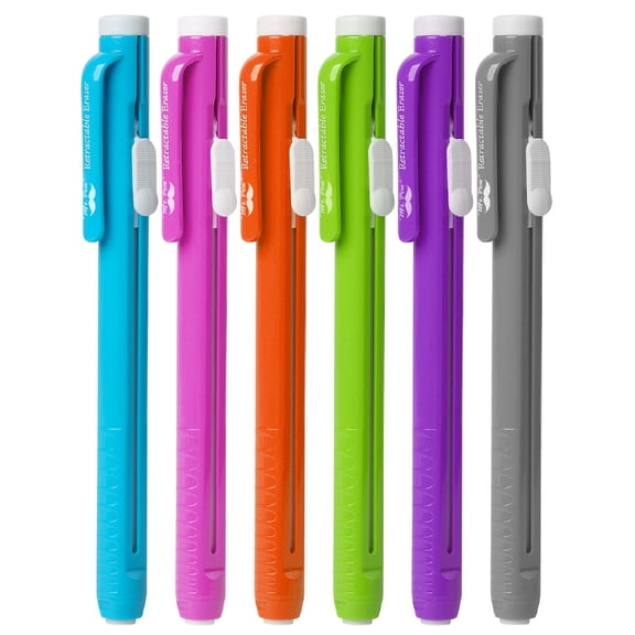 Mr. Pen Pencil Mechanical Eraser, Multicolor, 6 Count