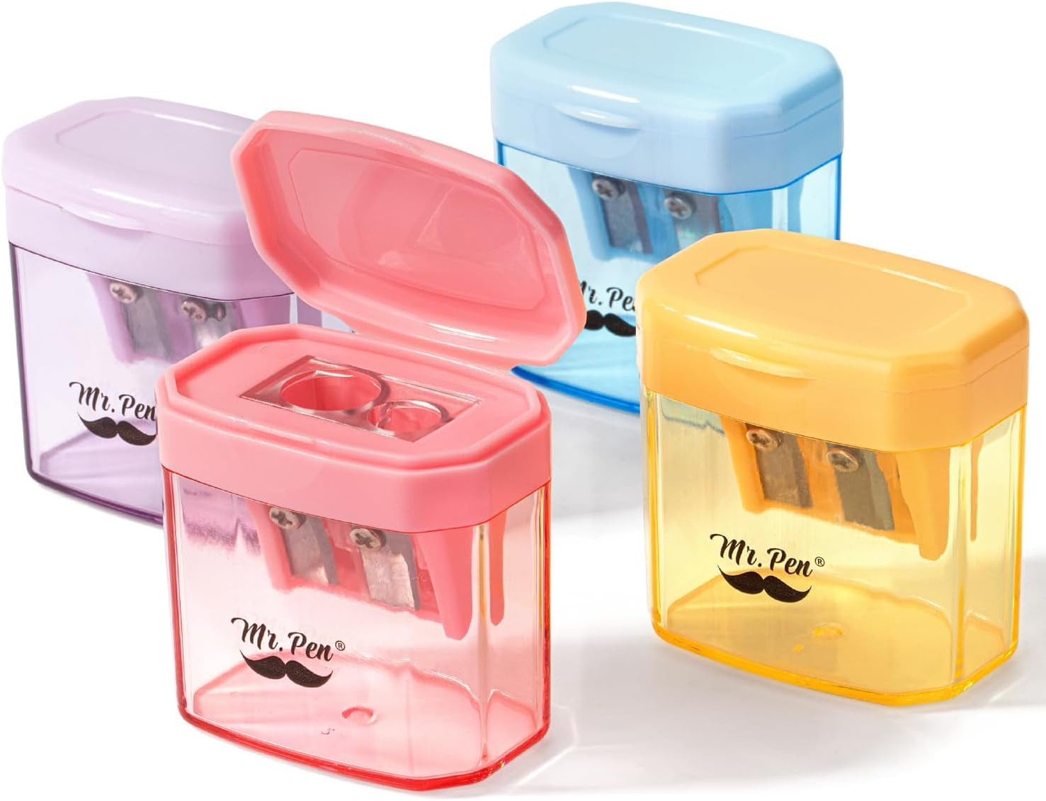 Mr. Pen- Pencil Sharpeners Manual, 4 Pack, Dual Hole