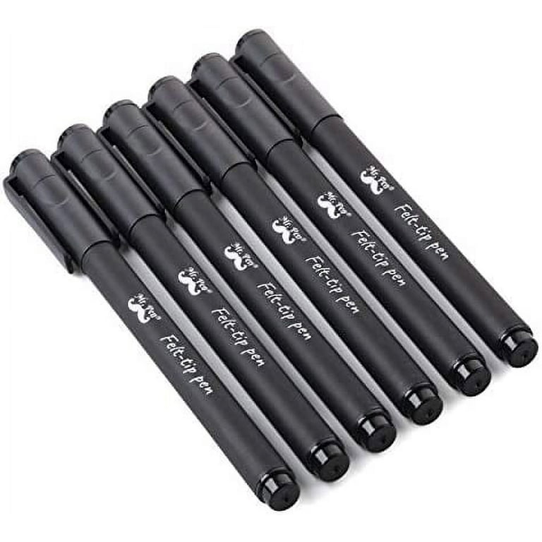 Mr. Pen- Pens, Felt Tip Pens, Black Pens, Pack of 6, Fast Dry, No Smear,  Fine Point Pens Black, Black Felt Tip Pens, Bible Journaling Pens, Felt Pens,  Planner Markers, Pens for