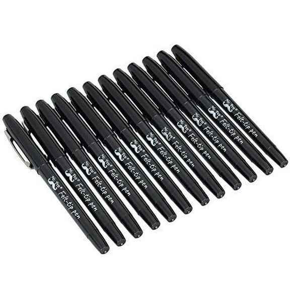 Mr. Pen- Pens, Felt Tip Pens, Black Pens For Bibles, 12 Pack