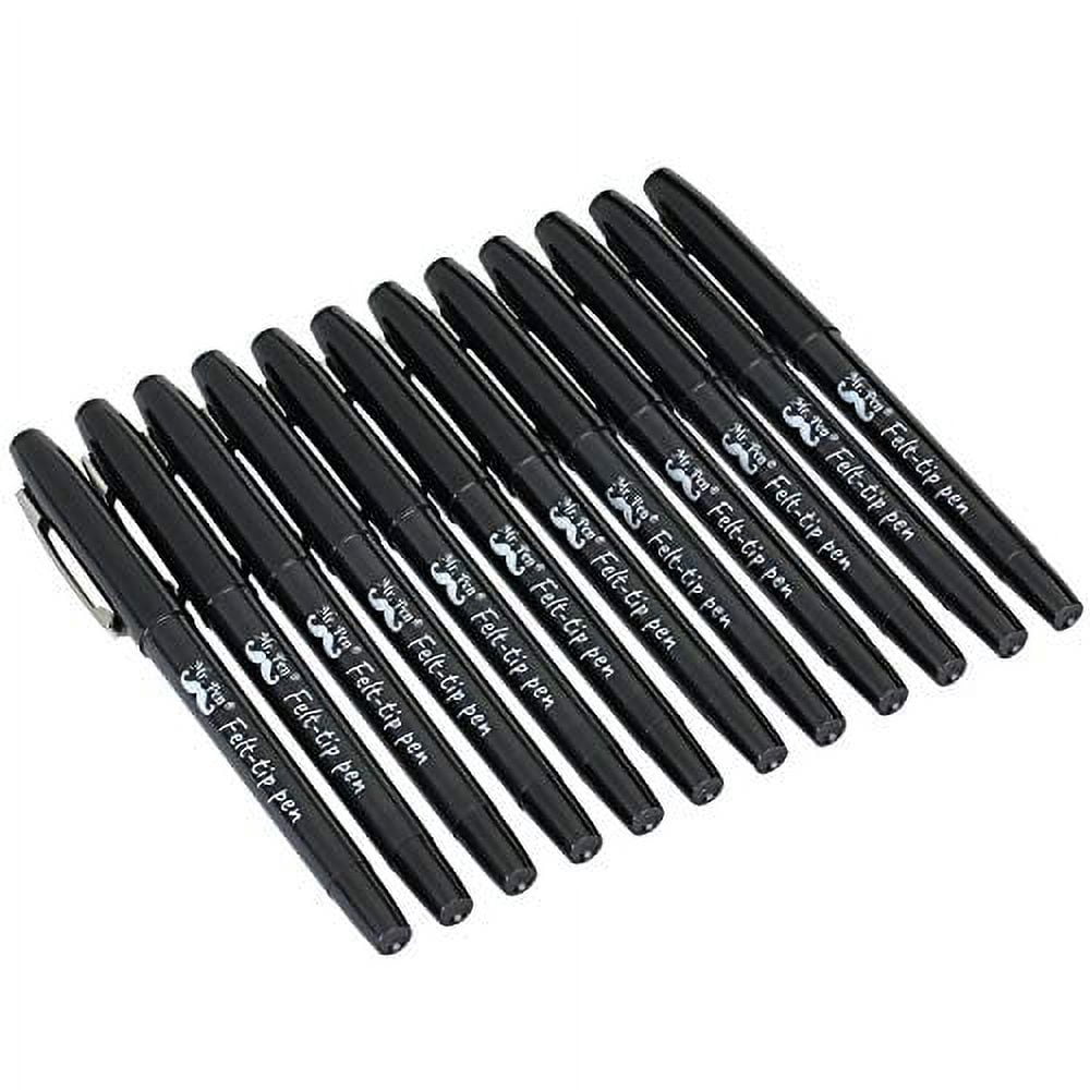 Mr. Pen- Retractable Gel Pens, 6 Pack, Morandi Barrels, Japanese Black Gel Pens, Fast Dry, Gel Pens Fine Point 0.5mm, Cute Pens, Gel Ink Pens, Black