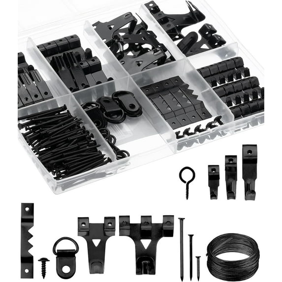 Mr. Pen- Picture Hanging Kit, 220pc, Black