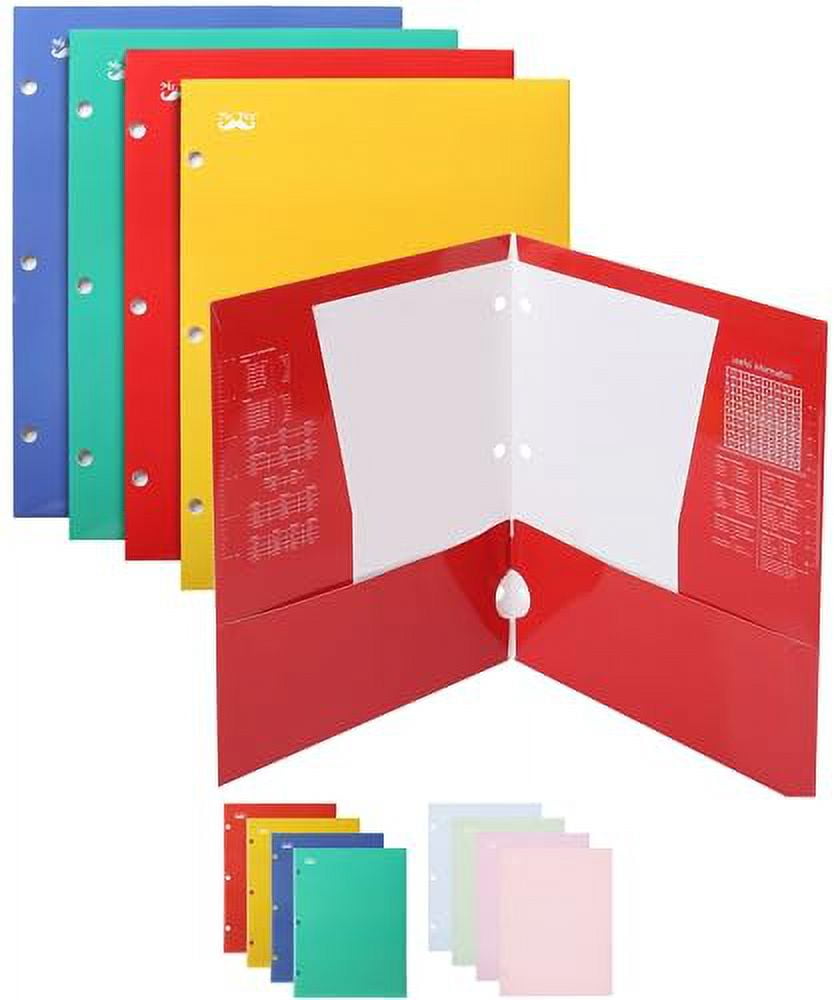 Mr. Pen- Pocket Folders, 4 Pocket, 4 Pack, Vibrant Colors, Folders with ...