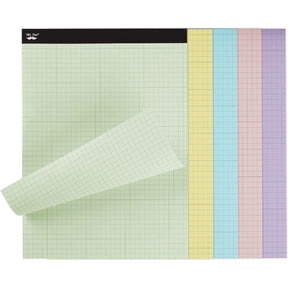 Mr. Pen Quadrille Grid Graph Paper, Assorted Colors, 10 Sheets, 5 Pack