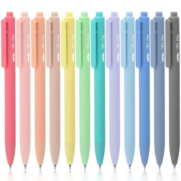 Mr. Pen- Retractable Gel Pens, 12 Pack, Fast Dry, Gel Pens Fine Point 0.7mm, Retractable Pens, Cute Pens, Gel Ink Pens, Aesthetic Pens for Journaling, Fine Tip Pens
