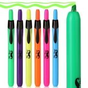 Mr. Pen- Retractable Highlighters, 6 Pack, Assorted Colors, Chisel Tip