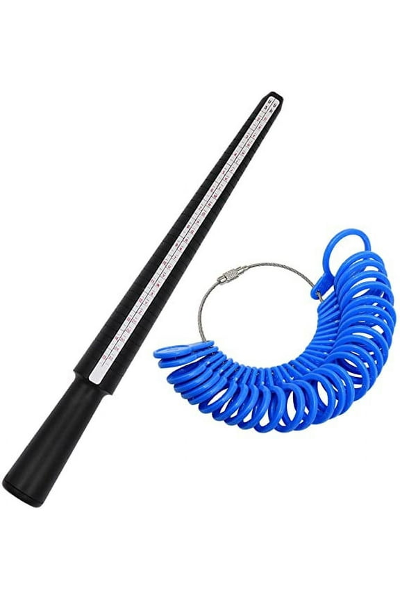 - Ring Sizer Measuring Tool Set, Ring Sizer Guage & Plastic Ring Mandrel with , Ring Sizer, Ring Measure for Fingers, Ring Sizing Kit, Ring Finger Sizer, Ring Sizer Tool.