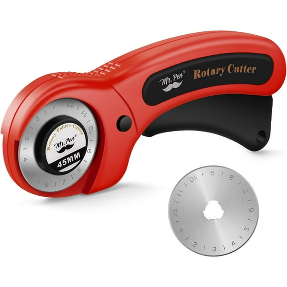 Mr. Pen- Rotary Cutter for Fabric with 1 Extra Blade, 45mm, Fabric Cutter Wheel