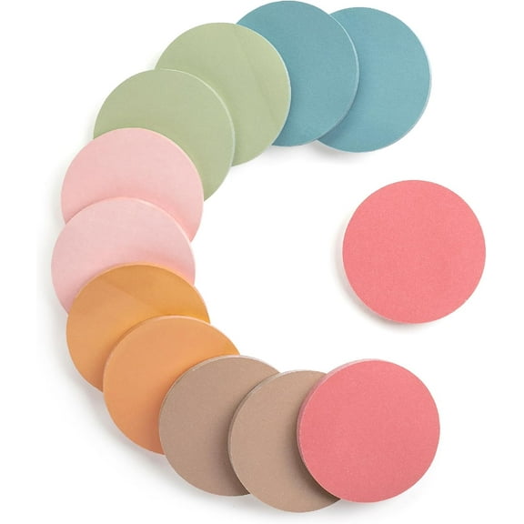 Mr. Pen- Round Sticky Notes, 12 Pads, 720 Sheets, 2.8" x 2.8" Colorful Sticky Notes Bulk