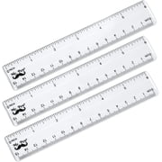 Mr. Pen- Ruler, 6 inch Ruler, Pack of 3, Clear Ruler, Plastic Ruler, Drafting Tools, Rulers for All Ages, Measuring Tools
