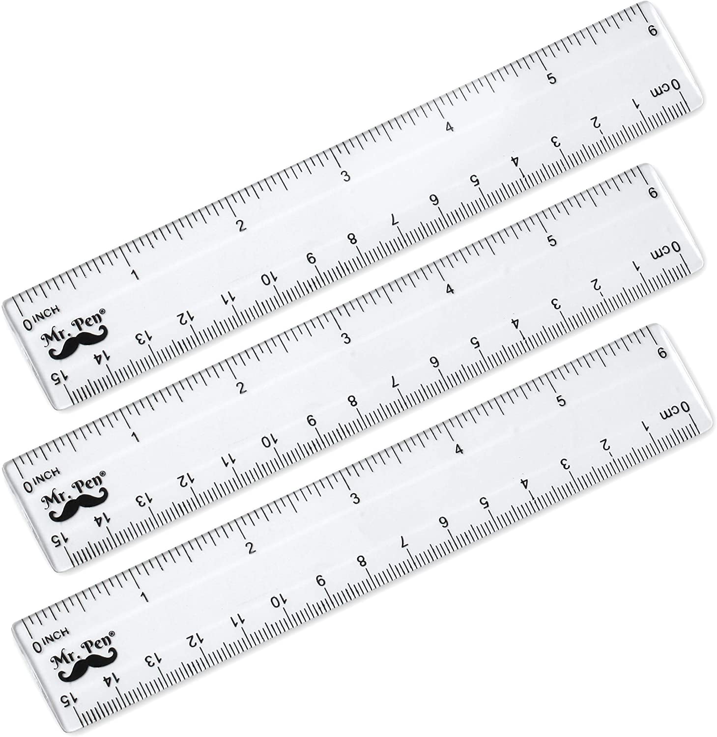 32 Packs 6 Inch Rulers Small Ruler Assorted Colors Small Plastic