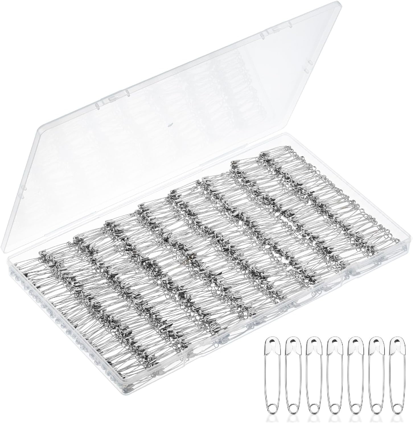 Mr. Pen Safety Pins, 1000 Pack, 1.1 Inch, Silver, Safety Pin, Small