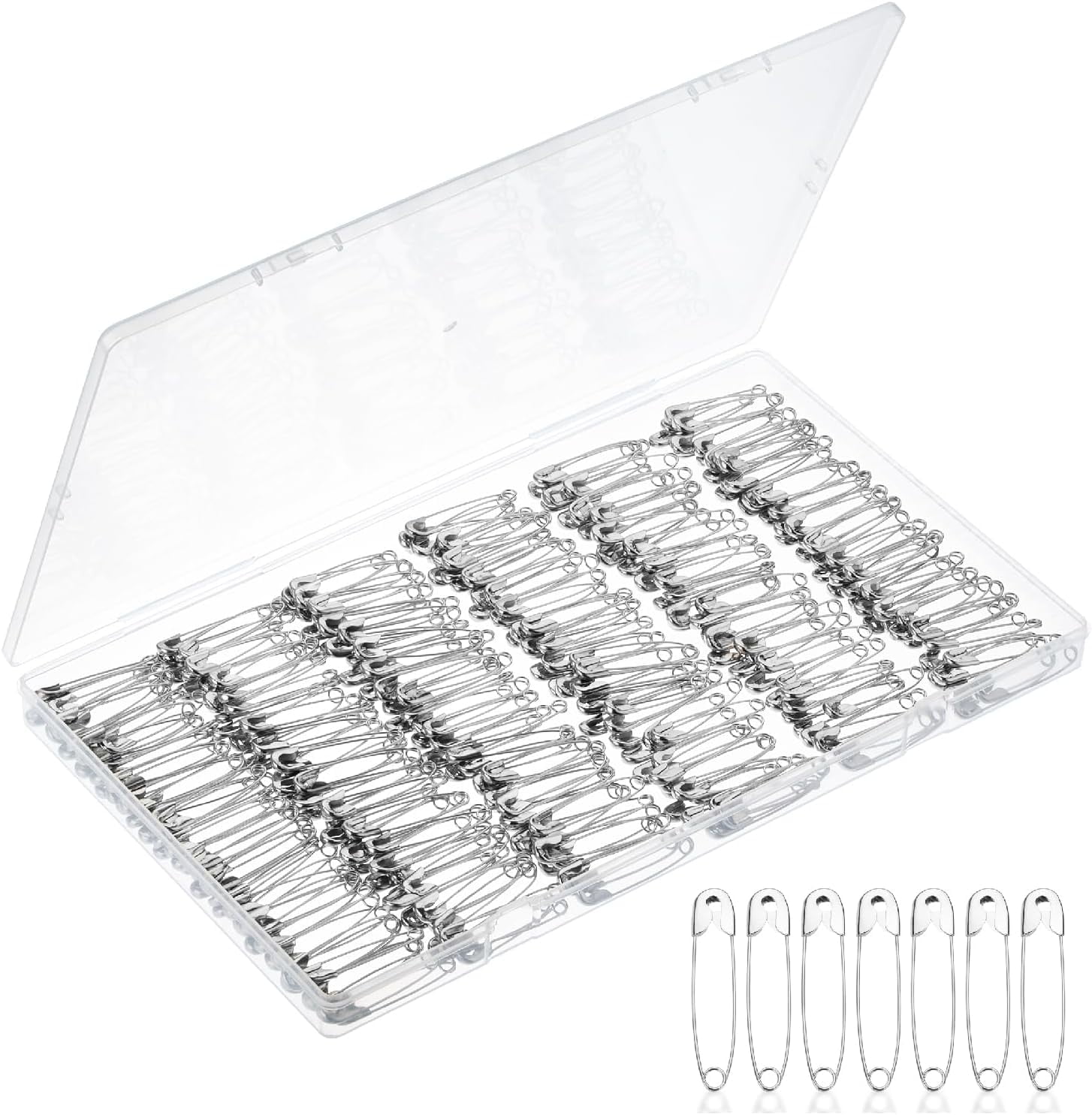 Mr. Pen Safety Pins, 500 Pack, 1.5 Inch, Silver, Safety Pin, Small