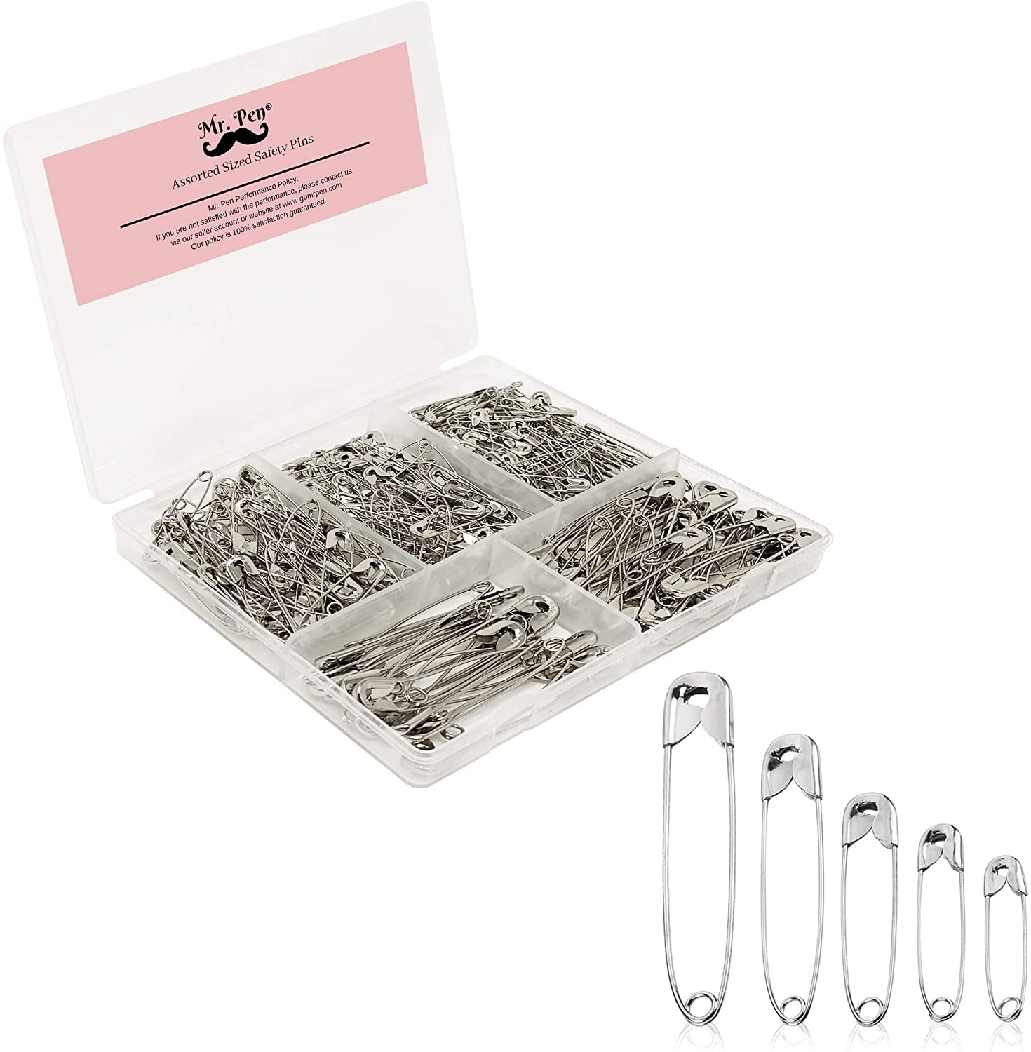 Mr. Pen- Safety Pins, Safety Pins Assorted, 300 Pack, Assorted