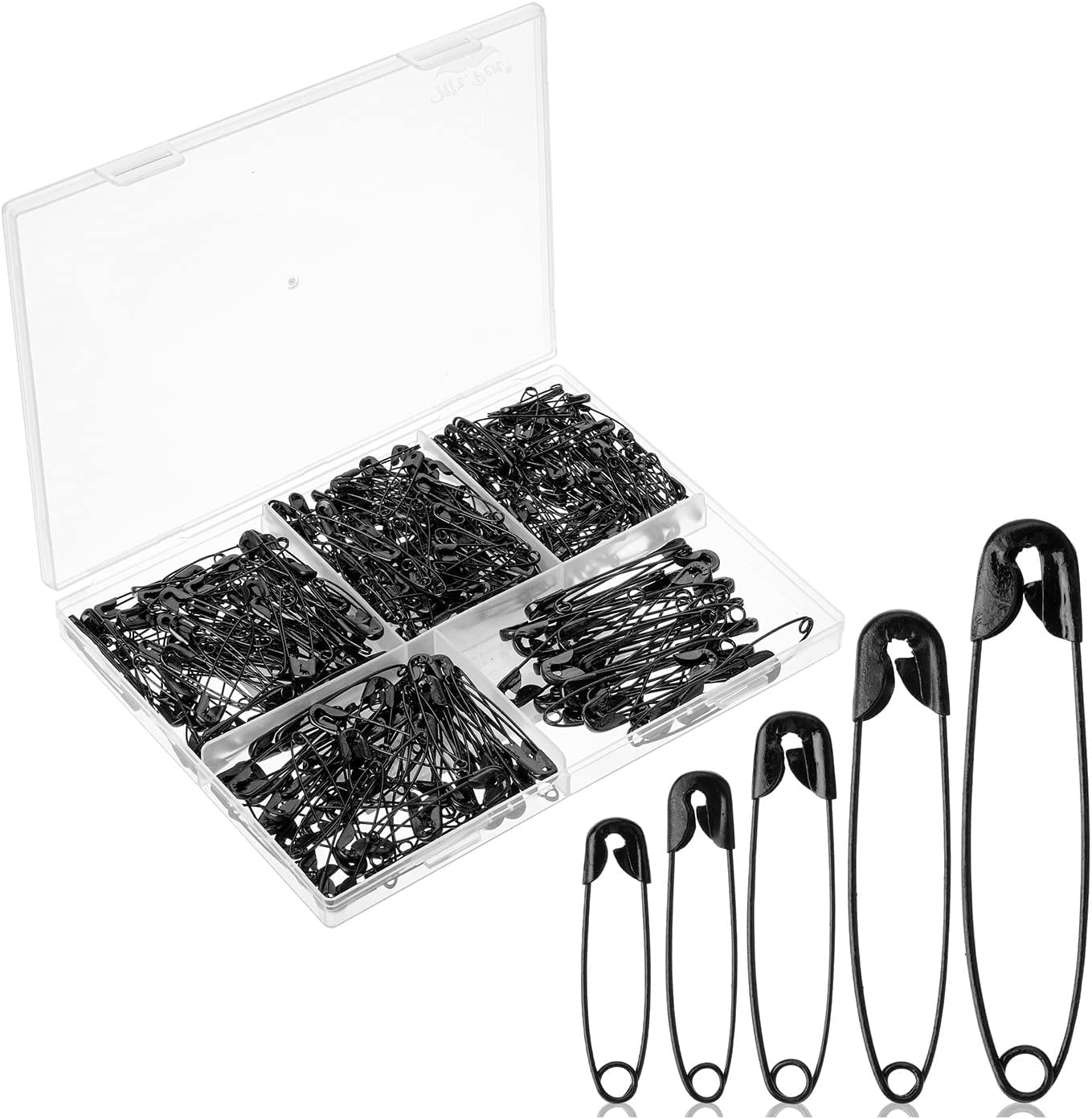 Sew Easy Assorted Black Safety Pins 80 pack
