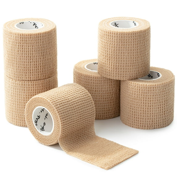 Mr. Pen- Self Adhesive Bandage Wrap, 6 Pack, Skin Colored, 2“ x 5 Yards