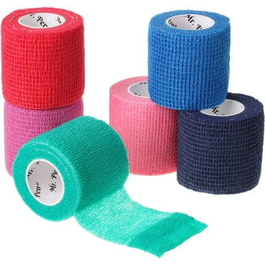 Mr. Pen- Self Adhesive Bandage Wrap, Assorted Colors, 2" x 5 Yards, 6 Pack, Bandage Wrap