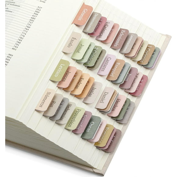 (SPANISH VERSION) Mr. Pen- Spanish Bible Tabs, 75 Tabs, Boho Theme, Laminated Bible Tabs for Women and Men