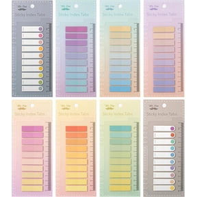 Mr. Pen Self-Adhesive Transparent Index Tabs, Multicolor, 1600 Count, 8 Pack
