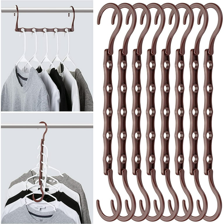 Mr. Pen- Space Saving Hangers for Clothes, 8 Pack, Mahogany Color