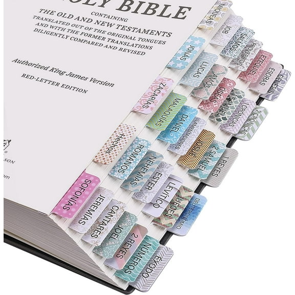 Mr. Pen- Spanish Bible Tabs, 75 Tabs, Laminated Bible Tabs for Women and Men