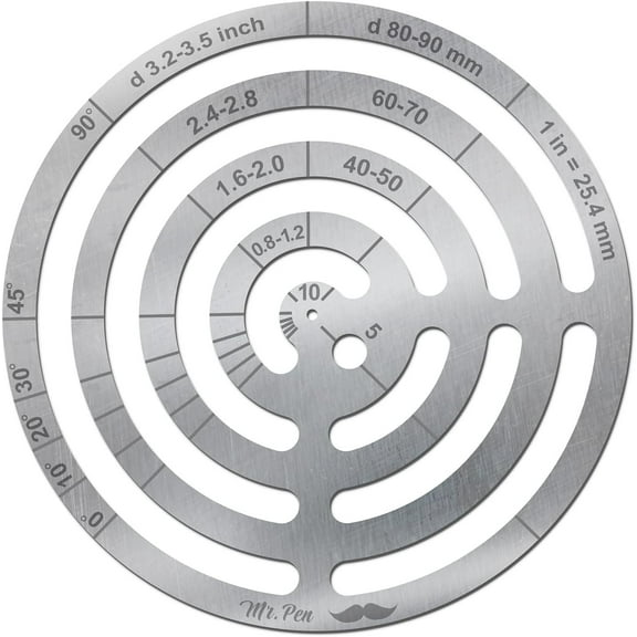 Mr. Pen- Stainless Steel French Template, Circle Template, Leather Templates, Curve Rulers, Drawing Tools, Drafting Tools, Drawing Templates, Curves Template, Circles Template