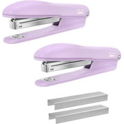 Mr. Pen- Staplers for Desk, 2 Pack with 200 Staples, 20 Sheet Capacity, Purple, Office Stapler, Desk Stapler, Stapler with Staples, Stapler for Classroom, Staples for Desk Stapler