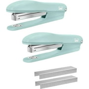 Mr. Pen- Staplers for Desk, 2 Pack with 200 Staples, 20 Sheet Capacity, Green, Office Stapler, Desk Stapler, Stapler with Staples, Stapler Set