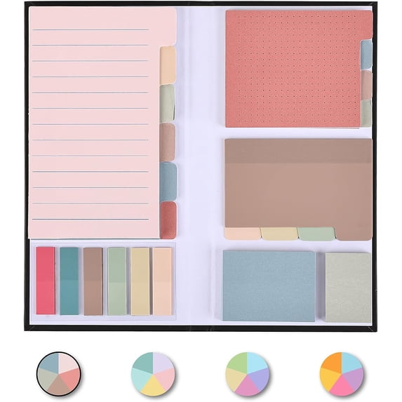 Mr. Pen- Sticky Note Set, 410 Pack, Vintage Colors, Transparent Sticky Notes Tabs, Divider Sticky Notes