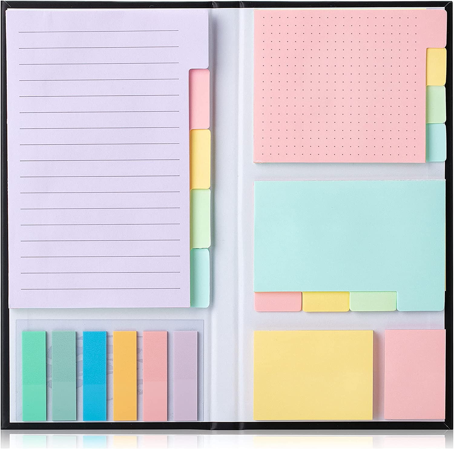 Mr. Pen Sticky Notes Set, 410 Pack, Pastel Colors, Sticky Notes Tabs
