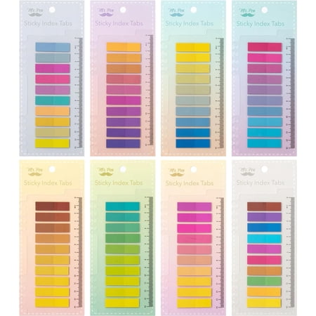 Mr. Pen- Sticky Tabs, 1600 Pcs, Colorful Book Tabs, Transparent Sticky