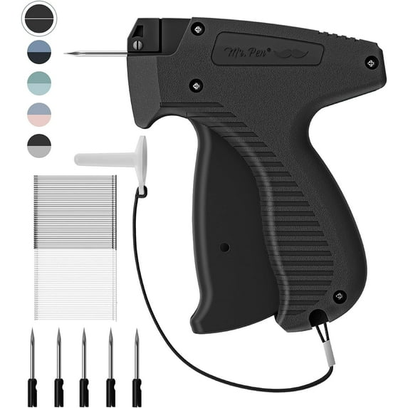 Mr. Pen- Tagging Gun, 5 Needles & 1008 Pcs Barbs Fasteners, Black