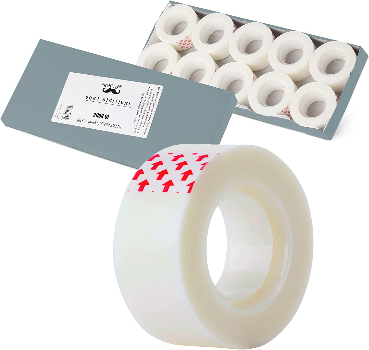 Mr. Pen- Tape, Clear Tape, 10 Rolls, 3/4 x 1000 inch