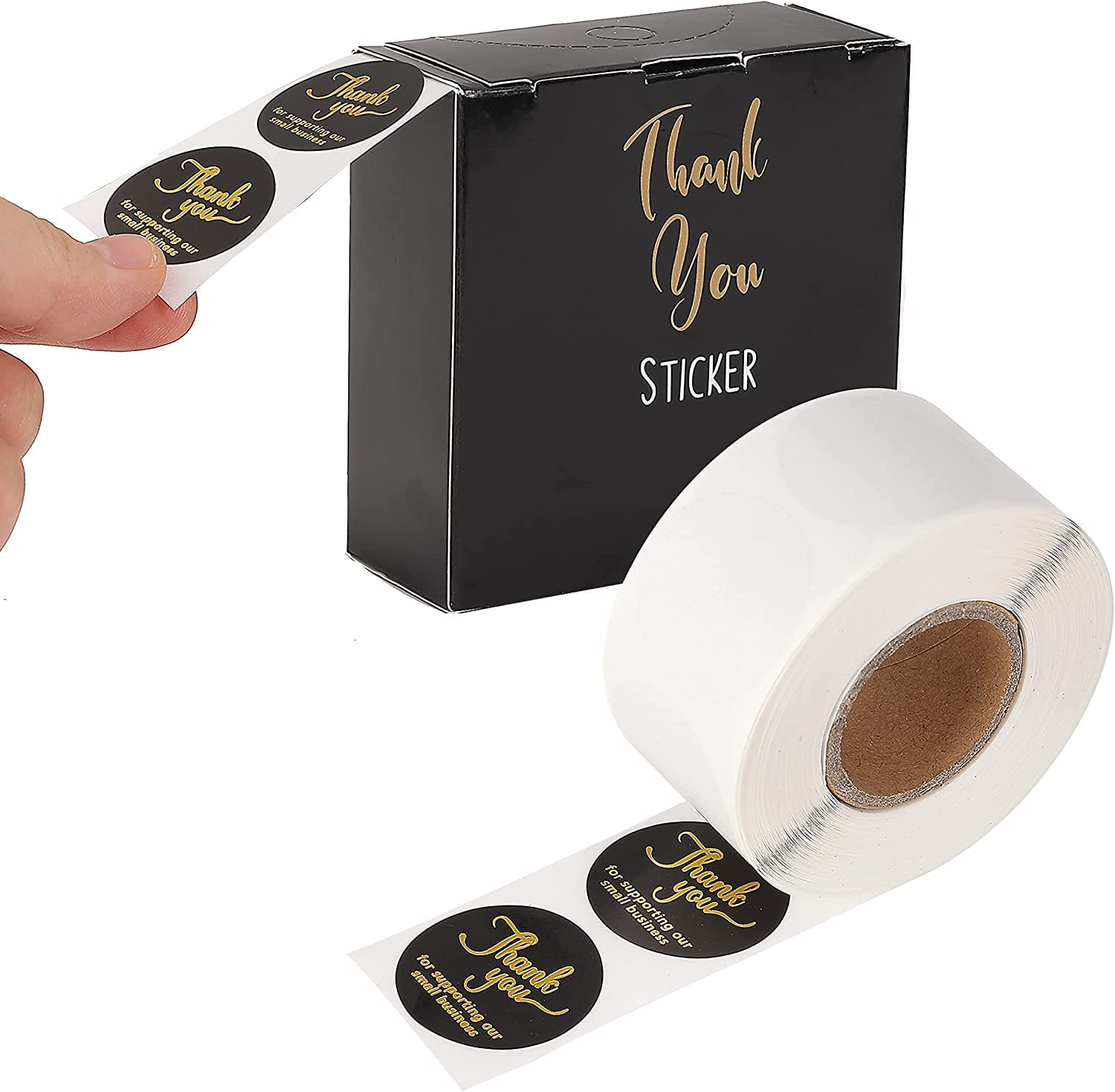 Great Papers! Thank You Stickers, Gloss Black/Copper, 250/Roll (2019038)