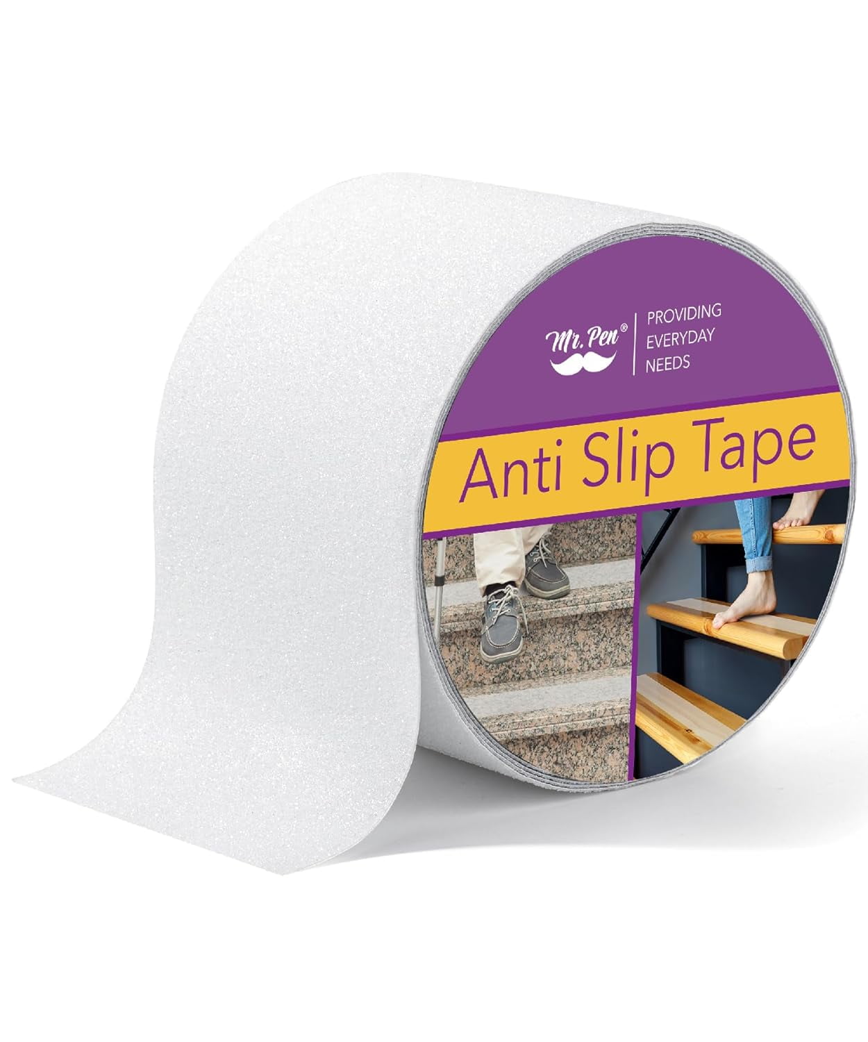 Mr. Pen- Transparent Anti Slip Tape, 4 Inch, 30 Feet, Clear Grip Tape, Non Slip Stair Treads Non-Slip, Stair Grips Non Slip Tape