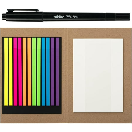 Mr. Pen- Transparent Highlighter Tape and Sticky Note Set, 331 Pcs, Sticky Note Tabs, Sticky Index Tabs, Highlighter Strips