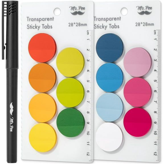 Mr. Pen- Transparent Sticky Notes, 560 Pcs, Assorted Colors