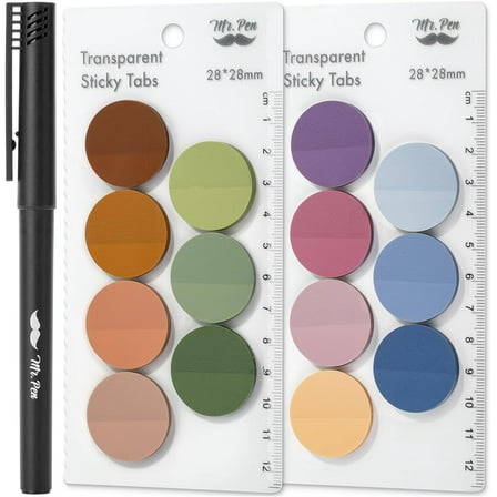 Mr. Pen- Transparent Sticky Notes, 560 Pcs, Assorted Colors